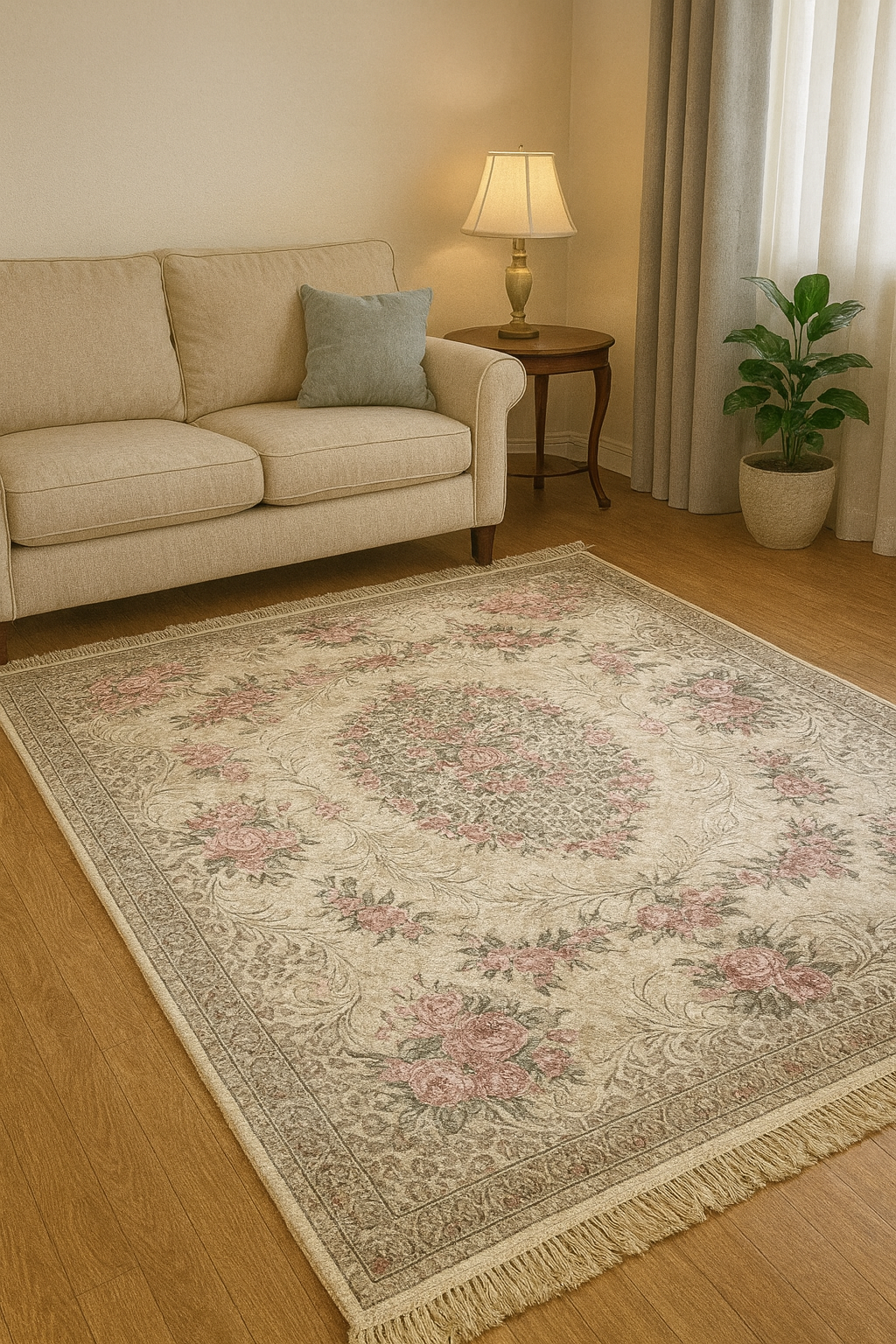 Pre-owned Pure Belgian Silk Rug - like New