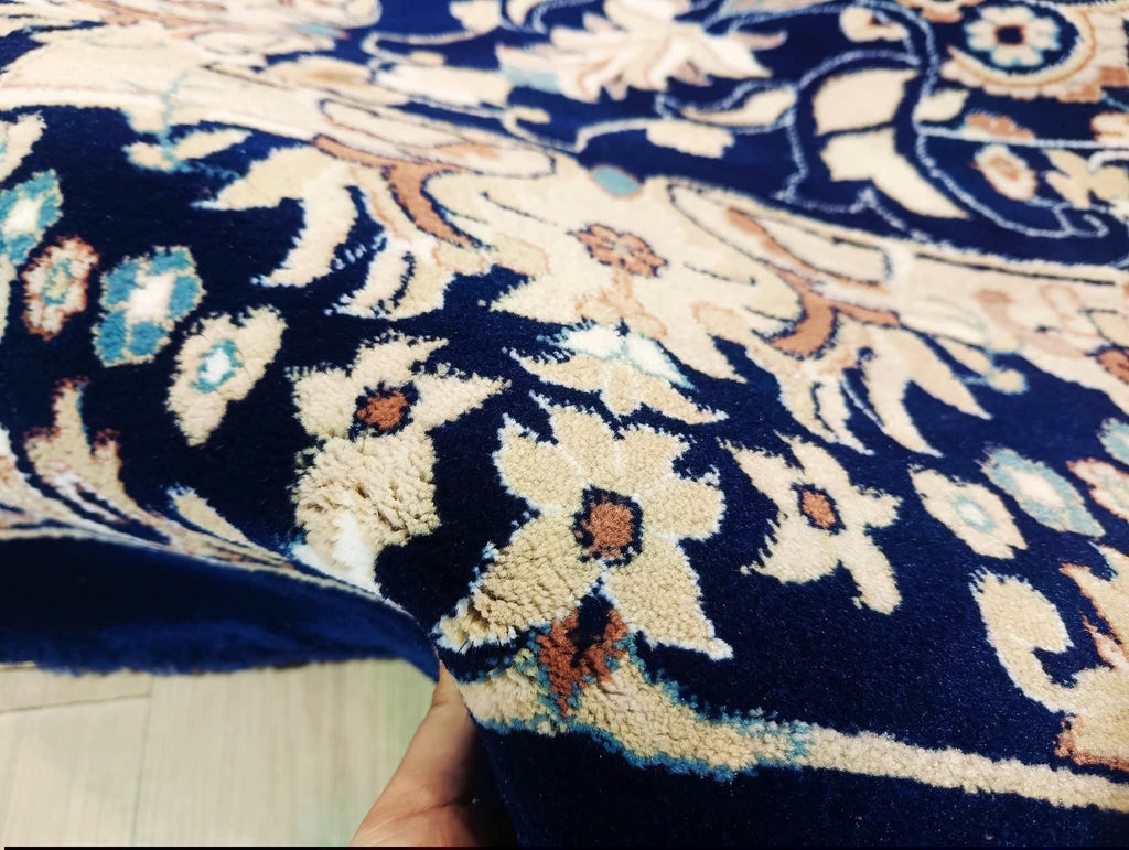 Royal Navy Wool Rug – Extra Thick, Like New