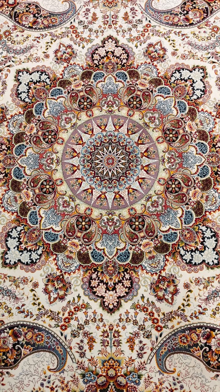 Luxury Iranian Beige & Havana Rug – (pre_Owend) like New