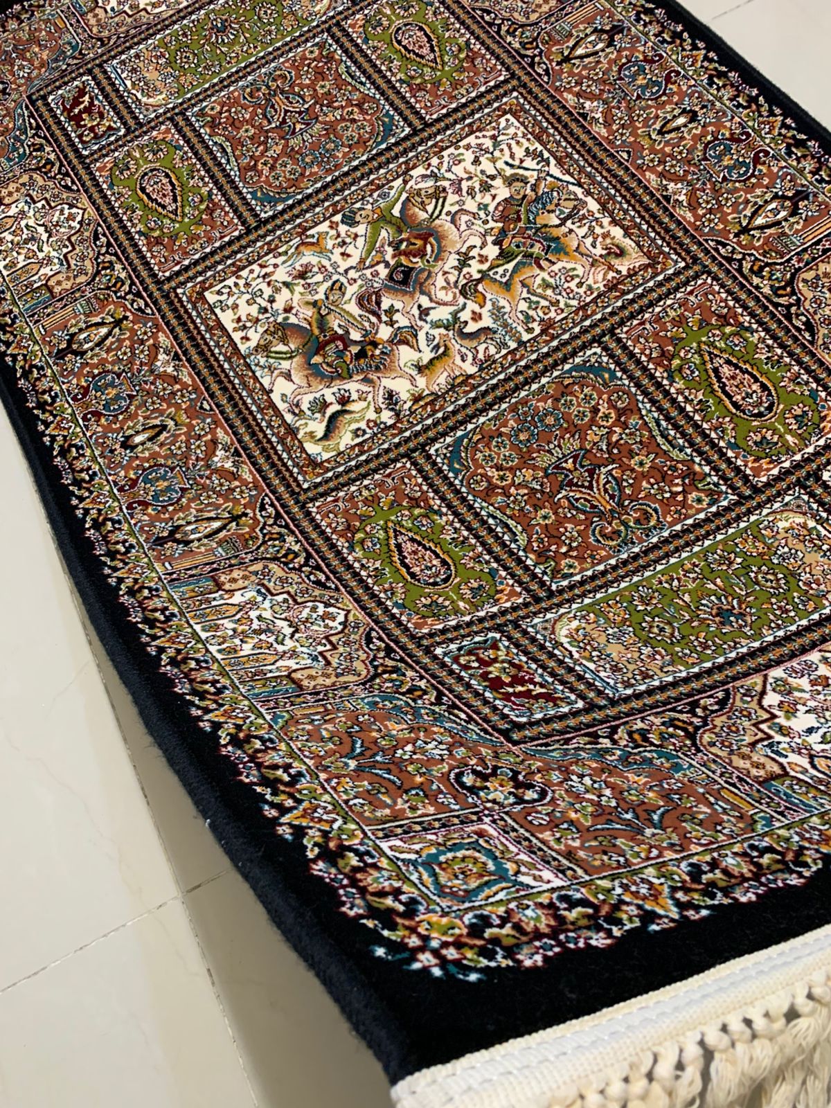 Iranian Wool-on-Silk Rug - like New