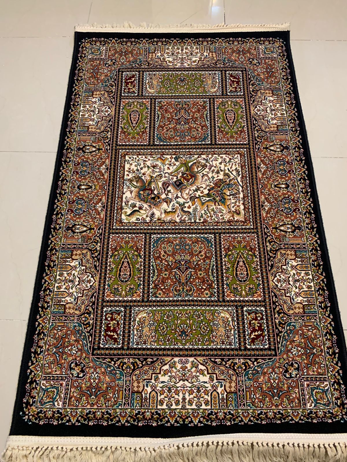 Iranian Wool-on-Silk Rug - like New
