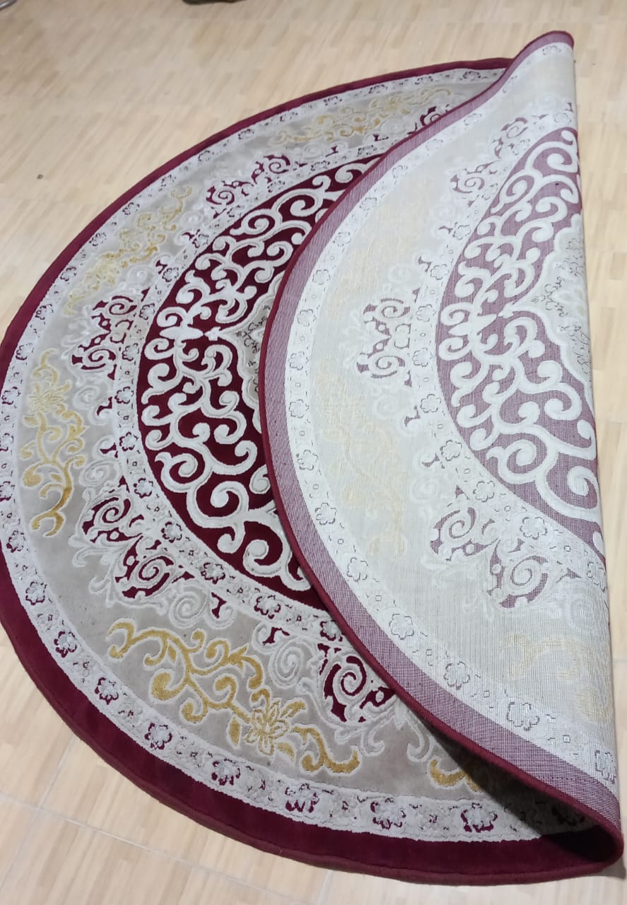 Antique-Style Turkish Chinoiserie Round Rug (Pre-owned) Like New