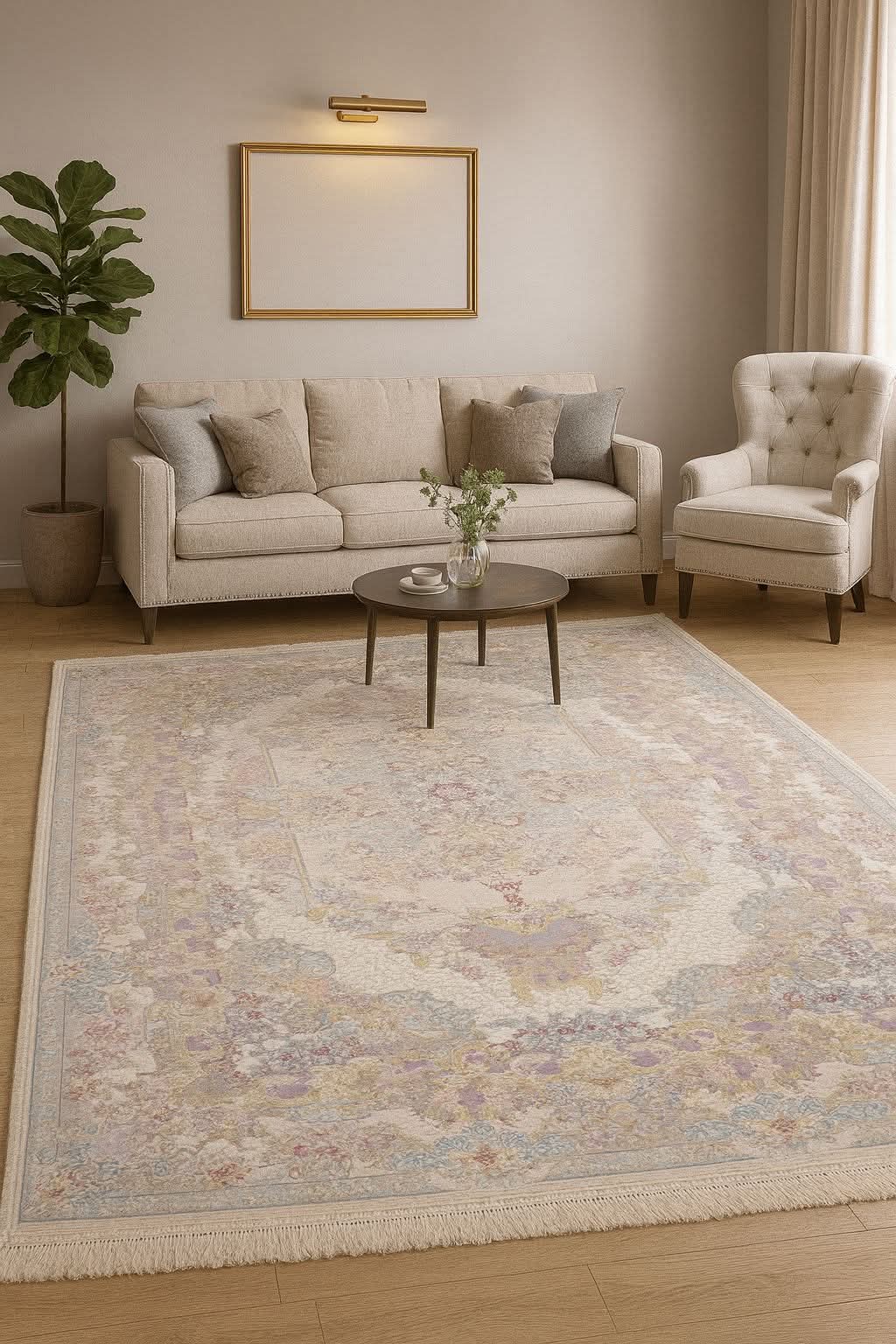 Pre-owned Alf Zahra Persian Silk Rug - like New