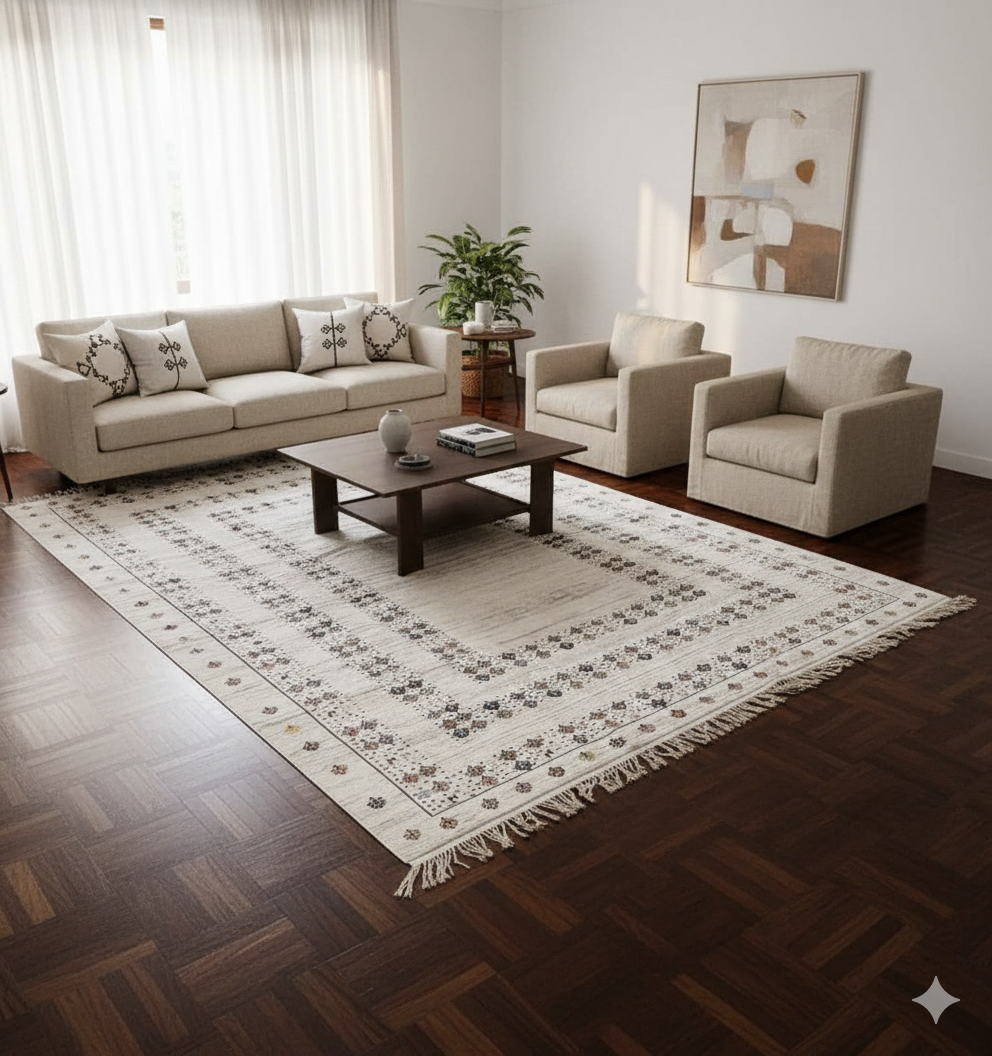 Luxury Iranian Natural Wool Rug - Zero Use