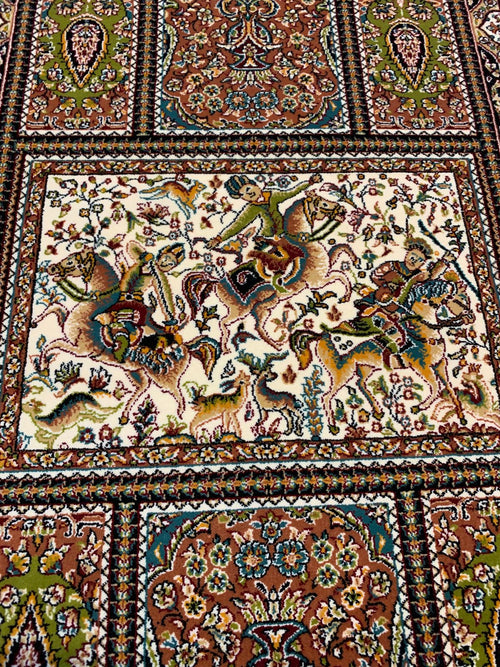 Iranian Wool-on-Silk Rug - like New