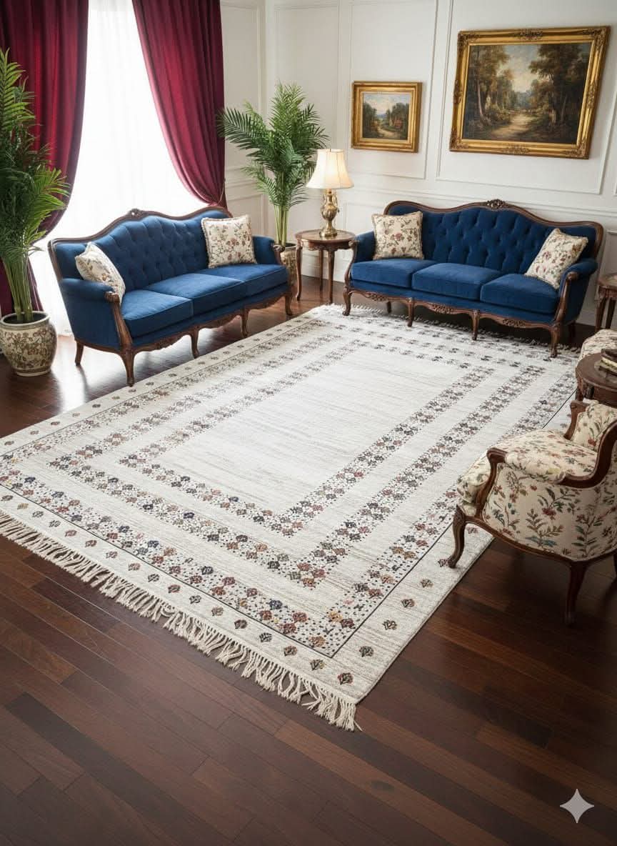 Authentic Persian Natural Wool Rug – like New