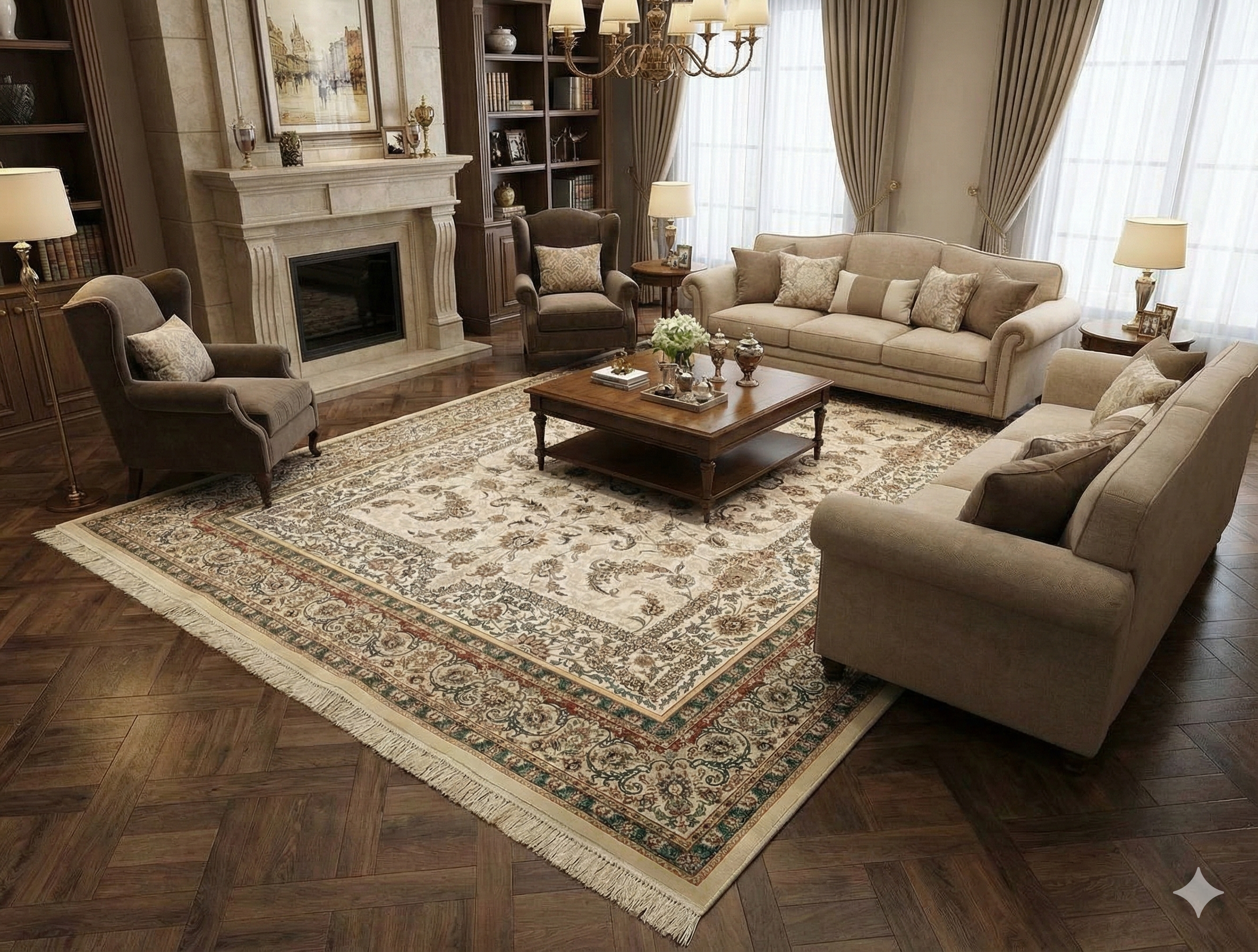 Authentic Persian Silk Rug - like New